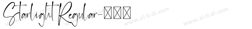 Starlight Regular字体转换